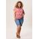Miss Etam Plus top met print - rood