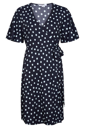 wikkeljurk met stippen - donkerblauw