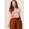 Miss Etam Plus rechtvallend blousetop met paisley - oranje