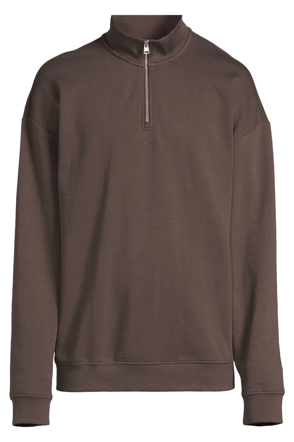 HUGO sweater met logo - donkerbruin
