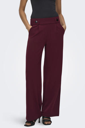 jersey wide leg palazzobroek - donkerrood