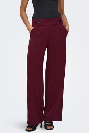 jersey wide leg palazzobroek - donkerrood