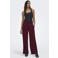 JDY jersey wide leg palazzobroek - donkerrood