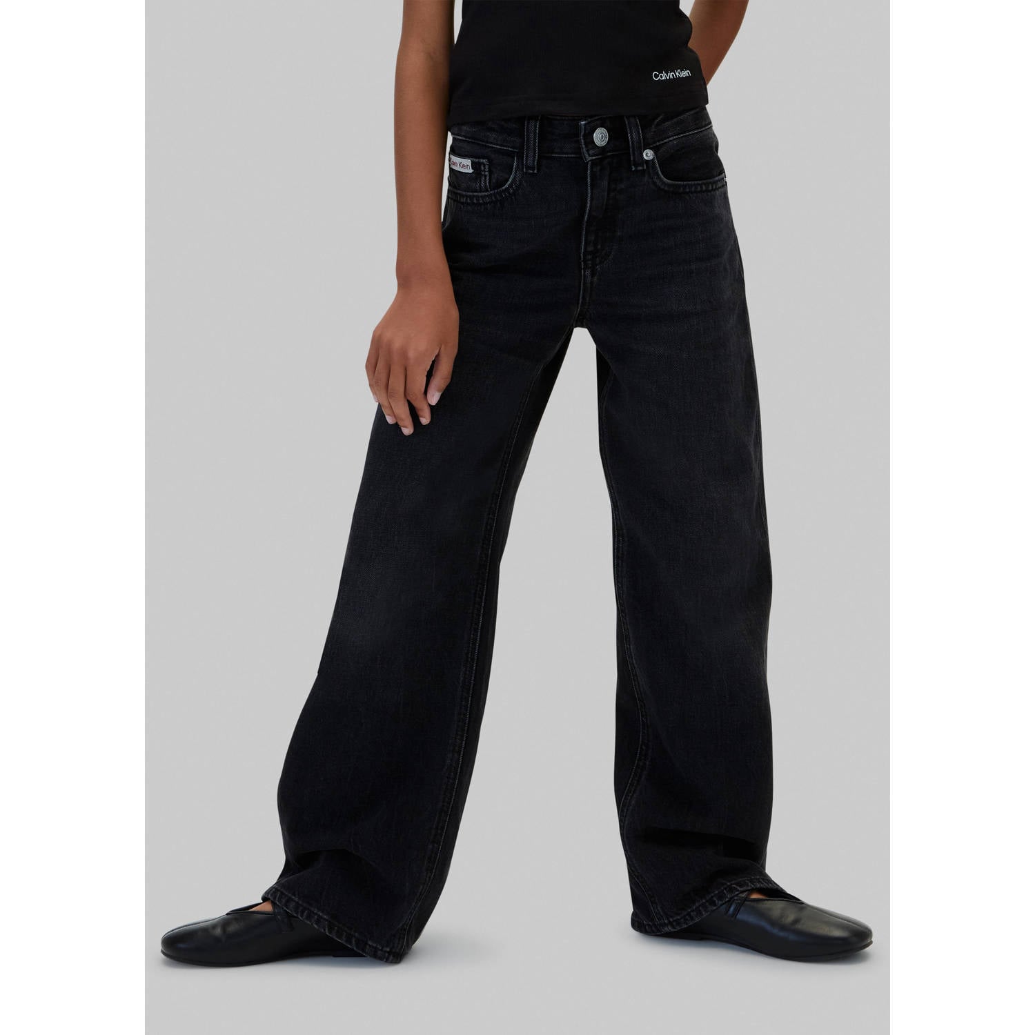 Calvin Klein wide leg jeans zwart