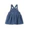 LIL' ATELIER BABY spijkerjurk met hartjes - donkerblauw