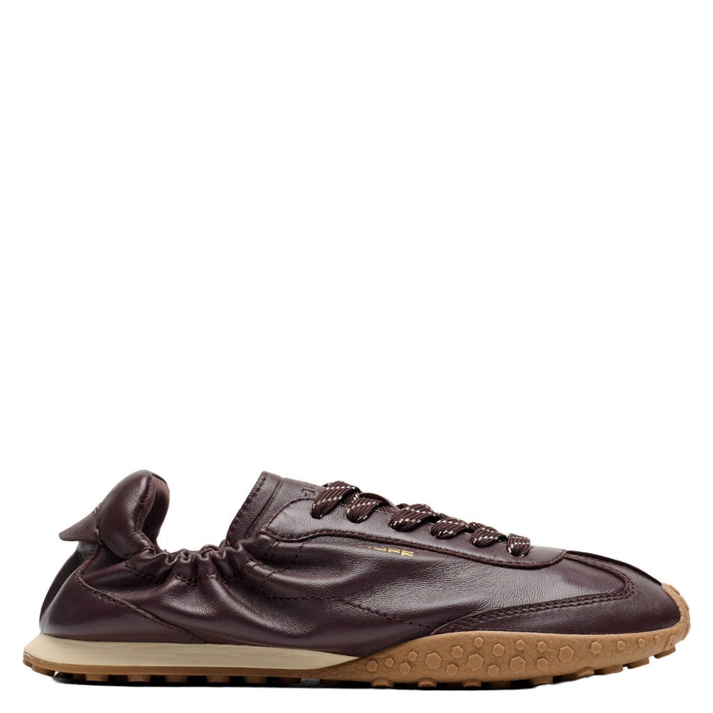Donkerblauwe dames HOFF Bridge leren sneakers - met veters