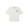 VERO MODA rechtvallend T-shirt met backprint - ecru