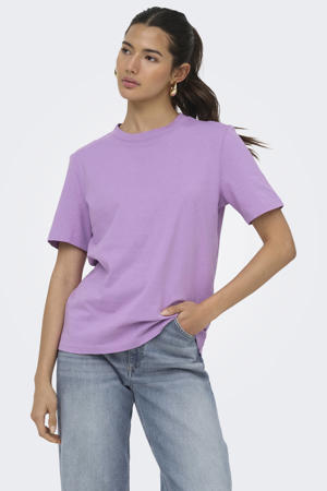 rechtvallend T-shirt - lila
