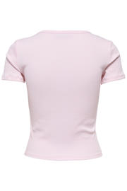 thumbnail: ONLY T-shirt met borduursels - lichtroze