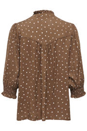 thumbnail: ONLY rechtvallende blouse met stippen - bruin