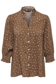 thumbnail: ONLY rechtvallende blouse met stippen - bruin