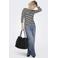 ONLY gestreepte top zwart wit