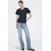 ONLY katoenen regular fit top - donkerblauw