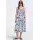 ONLY maxi zomerjurk met smockwerk en print - ecru