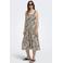 ONLY maxi zomerjurk met smockwerk en print - beige