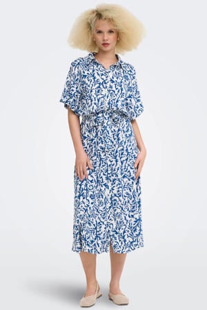 blousejurk met ceintuur en print - meerkleurig