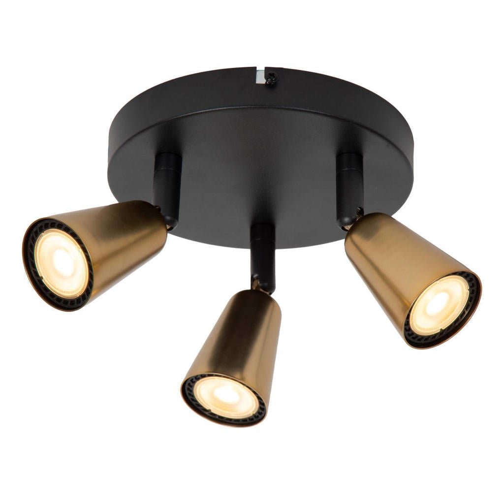Lucide dimbare metalen opbouwspot GU10 28.3x24.5 cm - champagne
