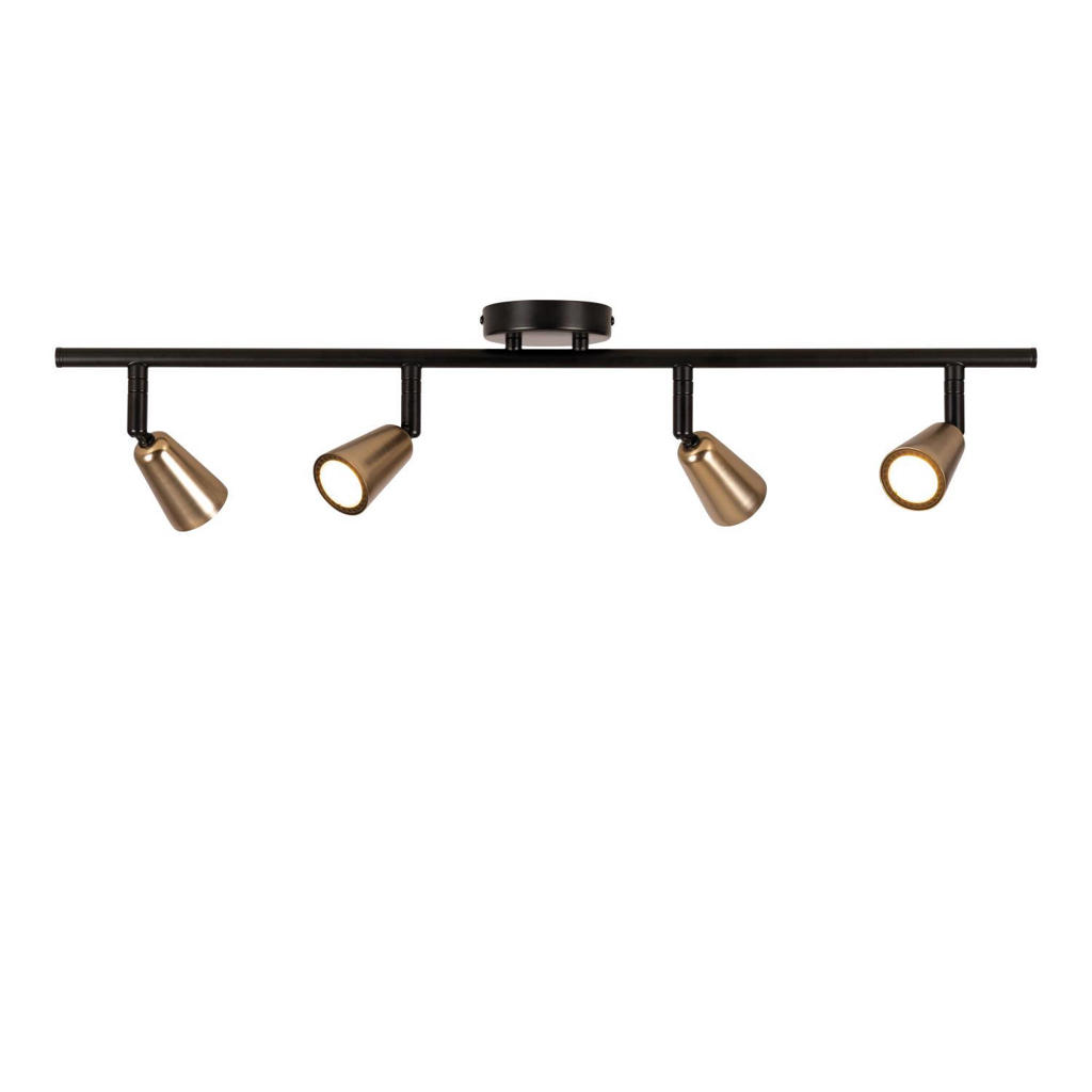 Lucide dimbare metalen opbouwspot GU10 76x17.5 cm - champagne