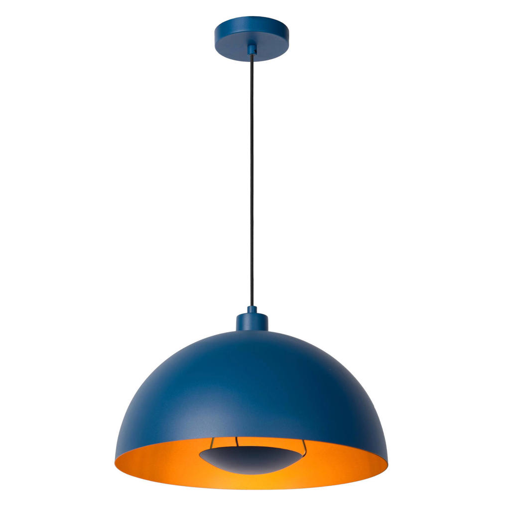 Lucide dimbare stalen hanglamp E27 Ø 40 cm - blauw