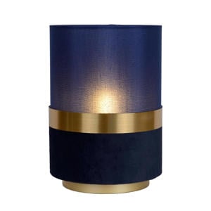 linnen tafellamp - blauw