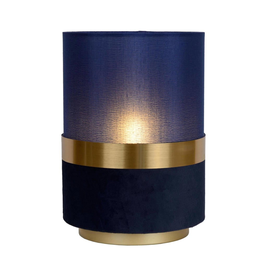 Lucide linnen tafellamp - blauw