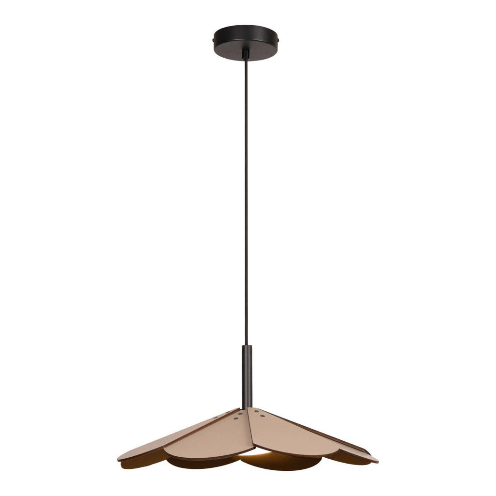 Lucide BLOMSTER houten dimbare LED hanglamp Ø47 cm - taupe