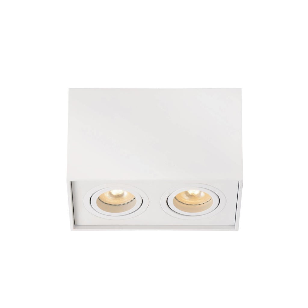 Lucide dimbare aluminium opbouwspot GU10 18.5x9.6 cm - wit