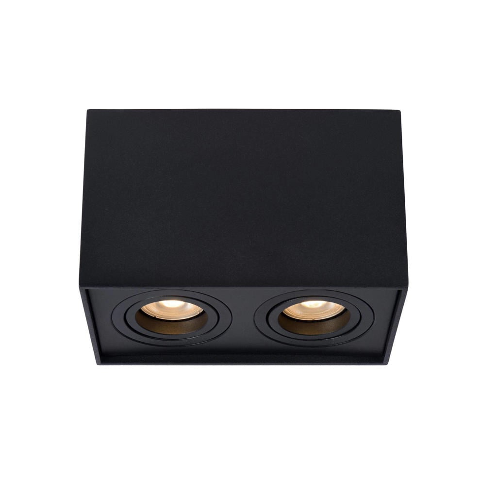 Lucide dimbare aluminium opbouwspot GU10 18.5x9.6 cm - zwart
