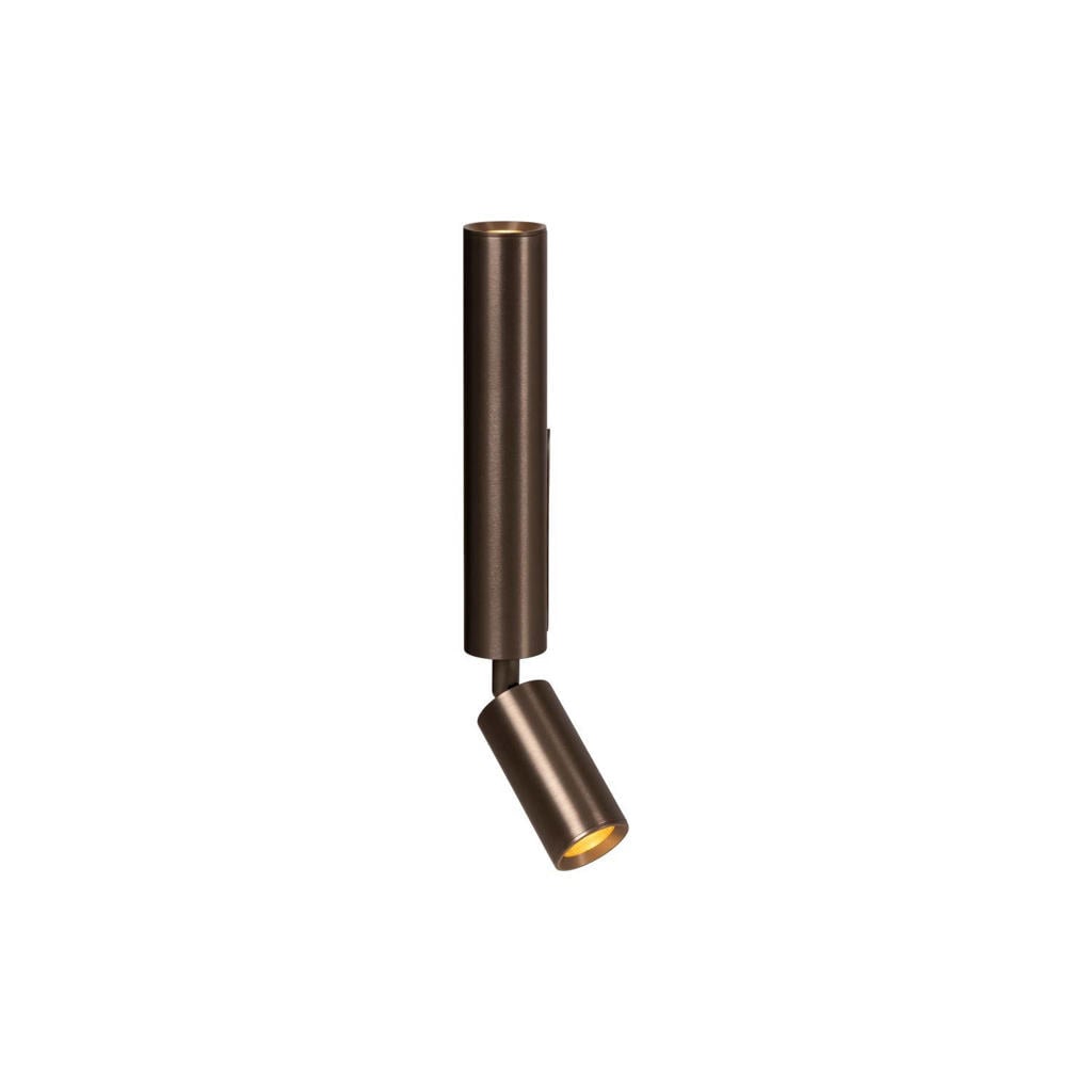 Lucide dimbare metalen wandlamp GU10 6.4x3.9 cm - koffie