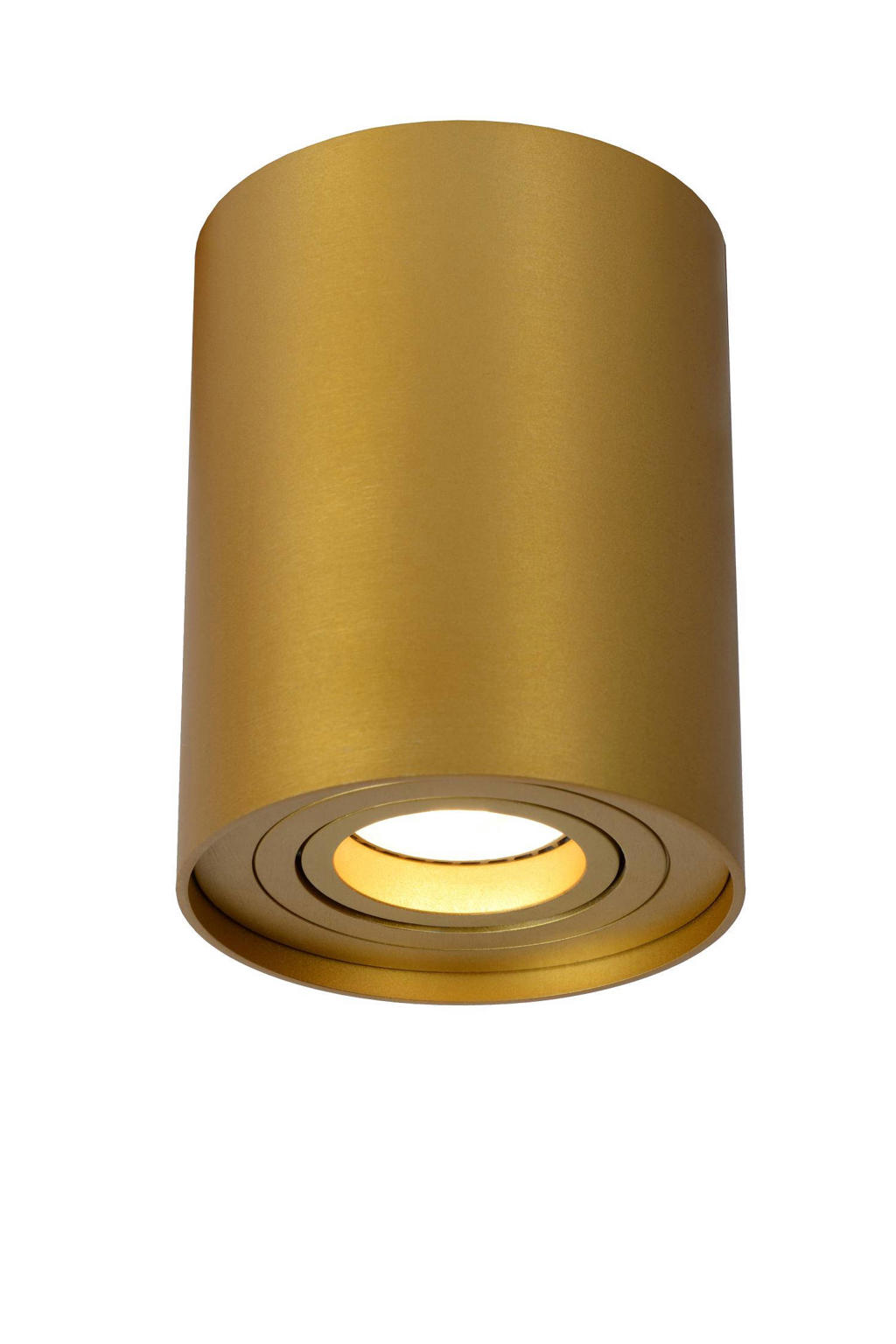 Lucide dimbare aluminium opbouwspot GU10 9.6x9.6 cm - mat goud/messing