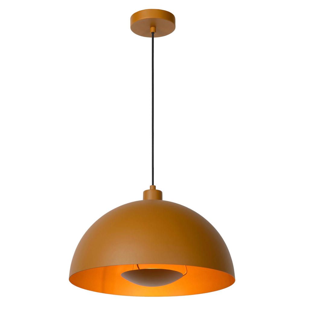 Lucide stalen dimbare hanglamp E27 Ø 40 cm - okergeel