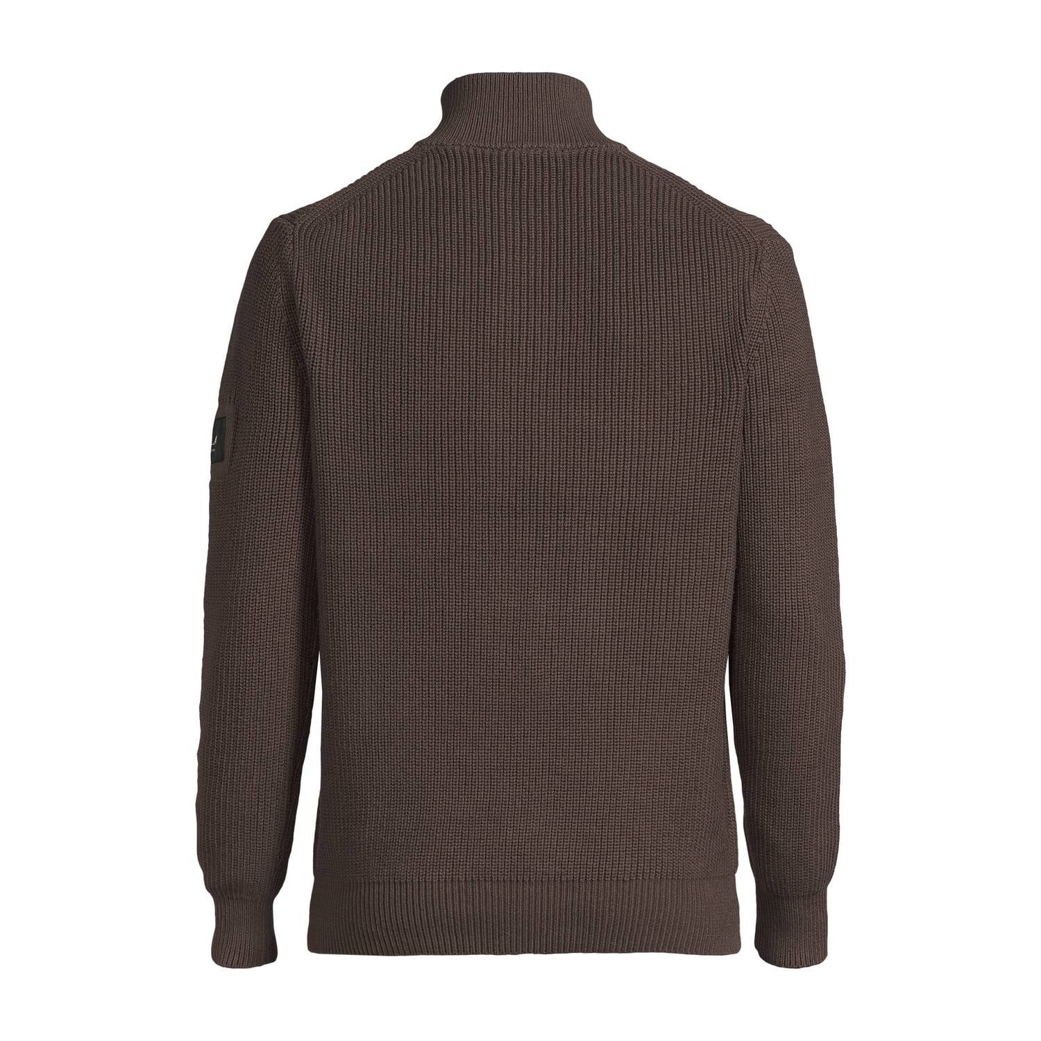 REPLAY katoenen regular fit gebreide trui bruin