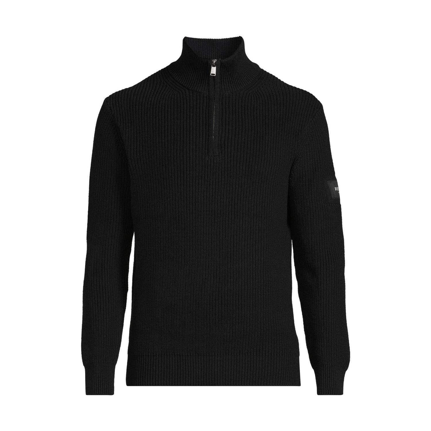 REPLAY katoenen regular fit gebreide trui marineblauw