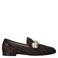Babouche G-Lulu-59 leren loafers met strass-steentjes en panterprint - bruin/zwart