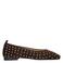 Babouche G-Libby-2 suède ballerina's met studs - donkerbruin
