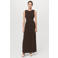 Mango midi zomerjurk - bruin