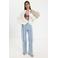 Mango flared gestreepte jeans - blauw