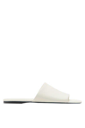 leren slippers - ecru