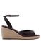 Mango imitatieleren espadrilles met sleehak - donkerbruin