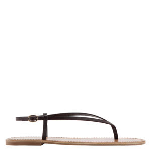 leren sandalen - donkerrood