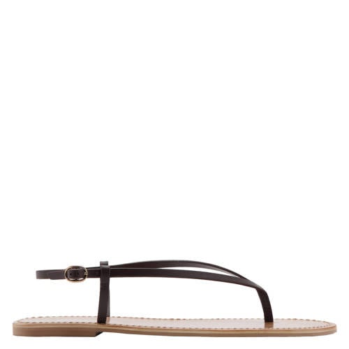 Mango leren sandalen donkerrood