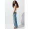 Mango top met ruches - lichtgeel