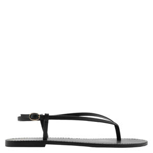 leren sandalen - zwart