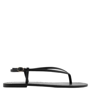 leren sandalen - zwart