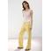 Mango straight leg gebloemde jeans - lichtgeel