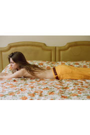 thumbnail: Mango regular waist wide leg jeans - oranje