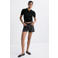 Mango regular fit denim short - grijs