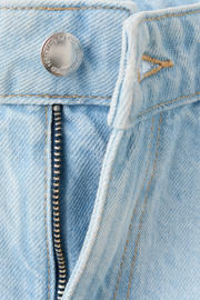 thumbnail: Mango denim regular waist straight leg bermuda short - lichtblauw