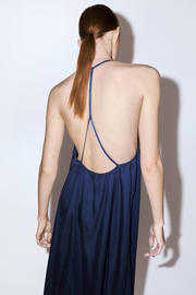 thumbnail: Mango lyocell midi zomerjurk - donkerblauw