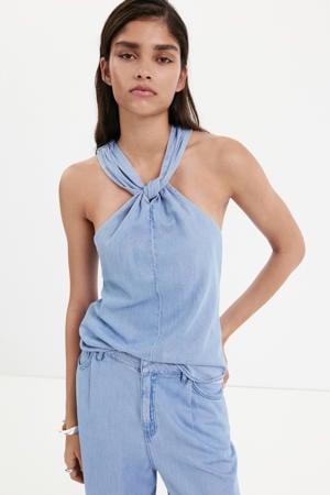 denim top - lichtblauw